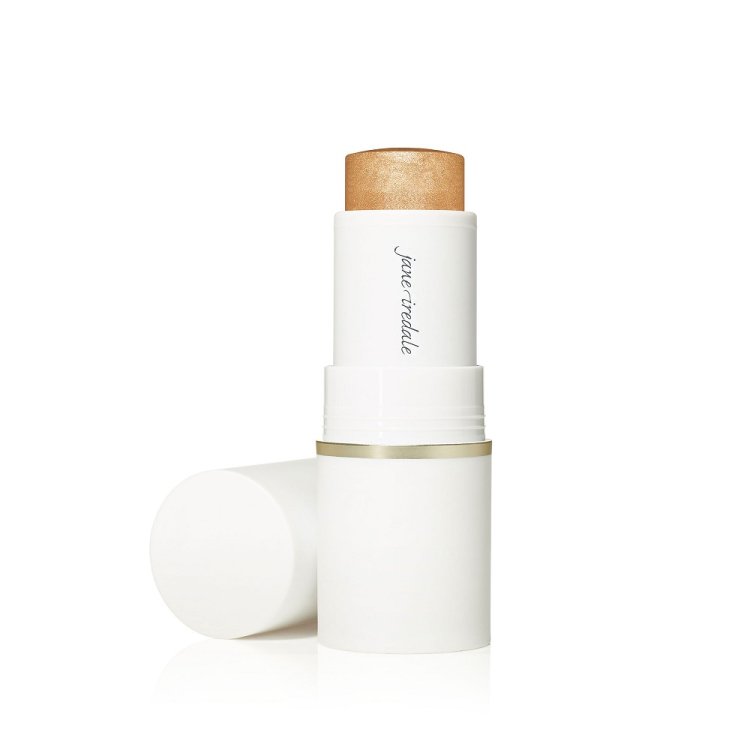 Na obrázku vidíme multifunkční krémový, minerální rozjasňovač ve sticku; Glow Time® Highlighter Stick značky Jane Iredale v odstínu Eclipse.