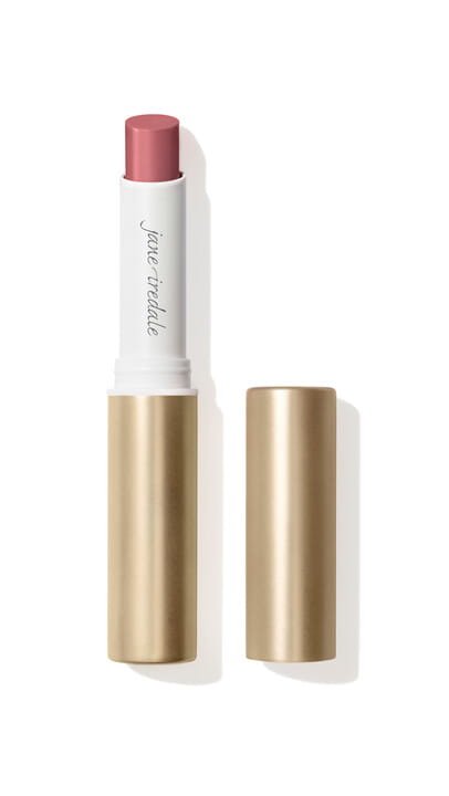 Na obrázku je rtěnka Jane Iredale v odstínu Magnolia. Jde o hluboký, neutrální růžový odstín s příměsí hnědé. Jemná a elegantní barva pro každodenní líčení.
