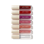 Na obrázku je sada lesků na rty Lip Glaze značky Jane Iredale. Produkty jsou uspořádány svisle nad sebou v elegantních obalech s béžovým víčkem a průhledným tělem, přes které je vidět barva lesku.