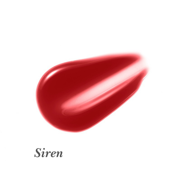 Na obrázku je lesk na rty Jane Iredale v odstínu Siren. Siren je klasická, intenzivní červená s teplým tónem. Je to ideální volba pro ty, kteří chtějí svému make-upu dodat výraznost a sebevědomí.