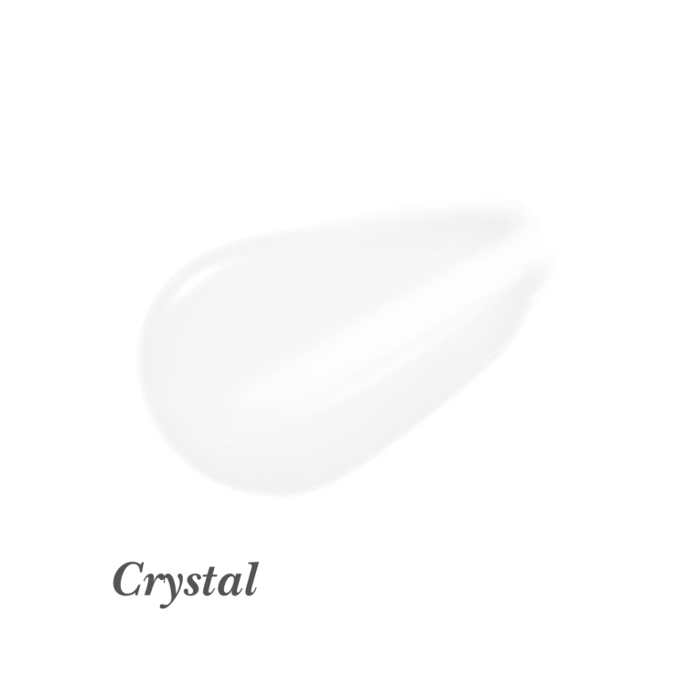 Na obrázku je odstín lesku na rty Jane Iredale Crystal. Crystal je transparentní, bezbarvý lesk. Je to univerzální produkt, který se hodí ke každému make-upu i barvě rtů.