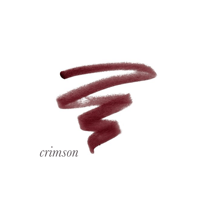 Na zobrazeném obrázku je vidět odstín konturovací tužky na rty „Crimson“ od značky Jane Iredale. Popis barvy: Crimson je hluboký, sytý červeno-bordový odstín s nádechem tmavého vína.