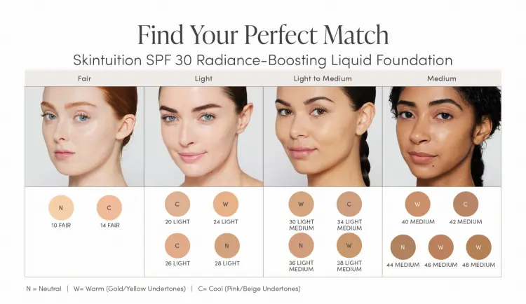 Skintuition SPF 30 Liquid Foundation - lehký minerální tekutý make-up s kyselinou hyaluronovou a SPF 30, 30 ml – fotografie produktu 2