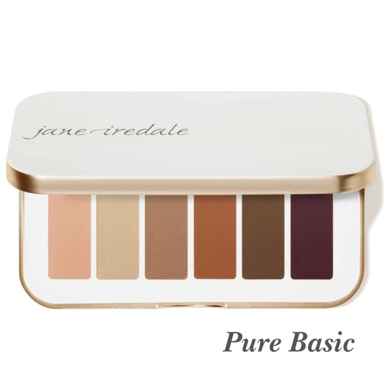 Paletka šesti očních stínů Pure Basics od Jane Iredale je univerzální kombinací neutrálních matných odstínů v elegantním bílo-zlatém kompaktním balení.