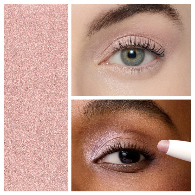 Na grafice przedstawiono dwa przykłady użycia kremowej kredki do oczu Jane Iredale wraz z ilustracjami efektu u dwóch kobiet  o jasnym i ciemnym kolorze skóry.