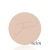 Kulatý lisovaný pudr na obličej značky Jane Iredale v odstínu Satin jemně béžový s lehkou rovnováhou mezi žlutou a růžovou barvou s vyraženým logem Jane Iredale.