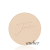 Kulatý, lisovaný pudr na obličej značky Jane Iredale v odstínu Amber, světle béžové barvy, s vyraženým logem Jane Iredale.