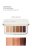 Paletka očních stínů jane iredale Pure Basics. Paletka obsahuje šest odstínů v teplé, neutrální tonaci. Dole jsou zobrazeny swatche ukazující sytost a přechody barev.
