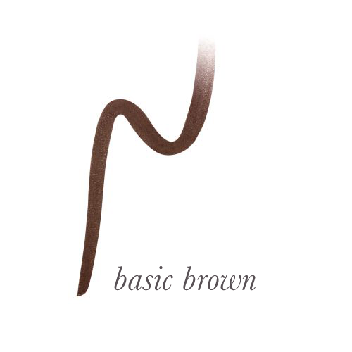 Grafika zobrazuje vzorek barvy oční tužky jane iredale Eye Pencil v odstínu Basic Brown – klasická hnědá. Přirozená, teplá hnědá – ideální pro každodenní make-up nebo pro osoby se světlou pletí.
