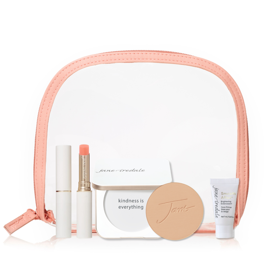 JANE IREDALE Forever You Kit – sada pro bezchybný vzhled pleti a přirozeně zvýrazněnou barvu rtů